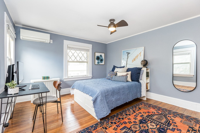 Whole-home staged bedroom